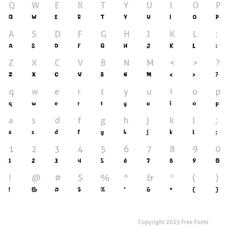 Character Map of Milkie Wylkie Regular