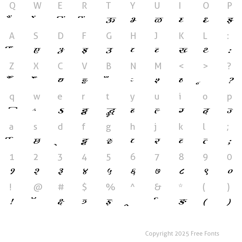 Character Map of MillenniumMogara Normal