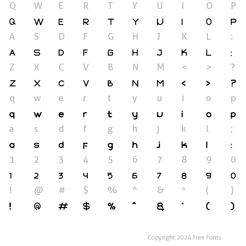 Character Map of milley Regular