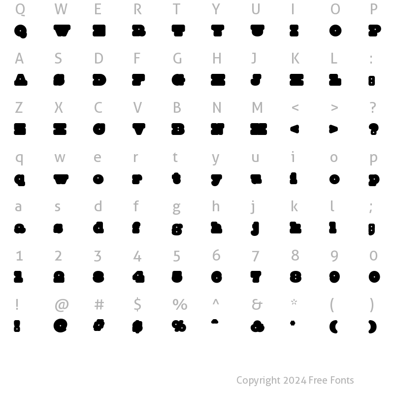 Character Map of Mince Regular