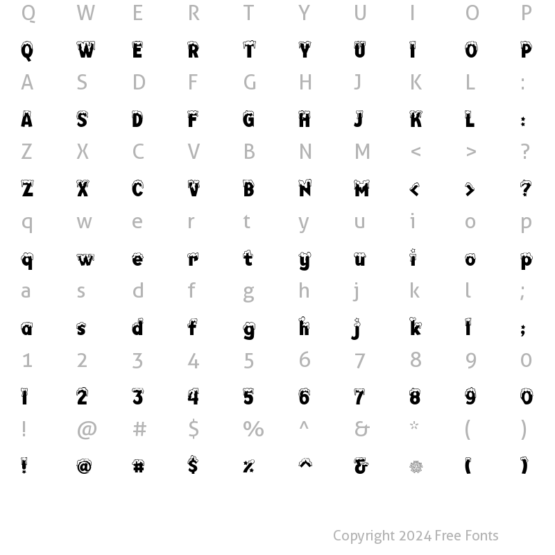 Character Map of Mingler Snowy