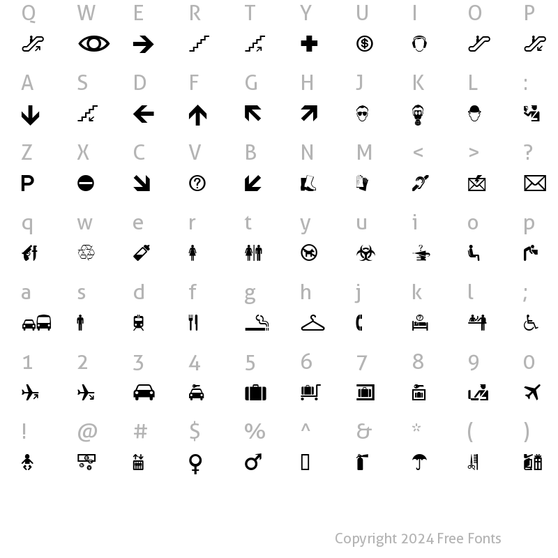 Character Map of Mini Pics International