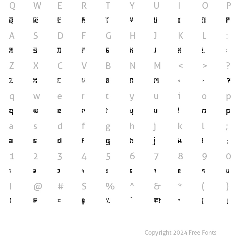 Character Map of Minimum Crible Regular