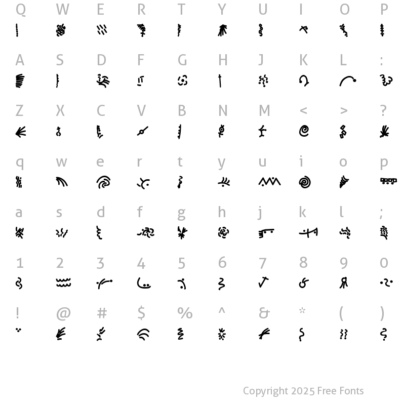 Character Map of MiniPics-ConfettiHeavy ConfettiHeavy