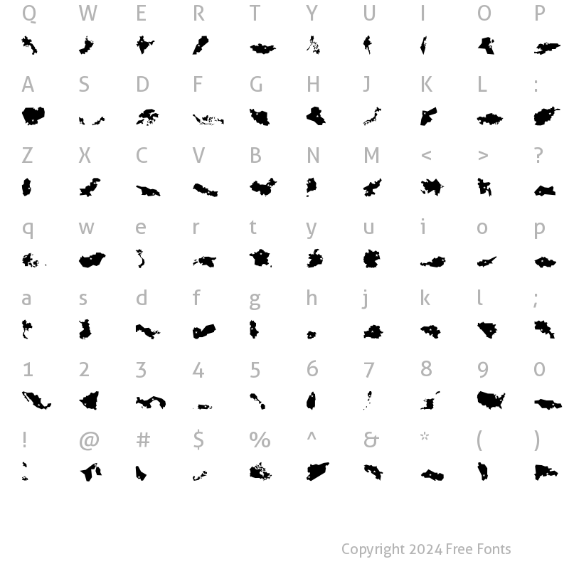 Character Map of MiniPics-GlobalNCapital GlobalNCapital