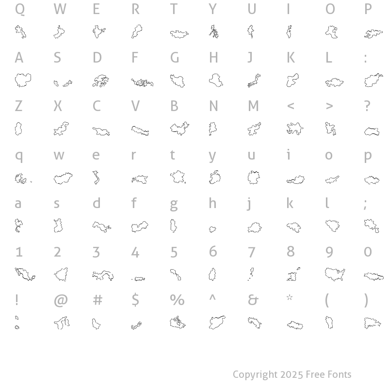 Character Map of MiniPics-GlobalNLoose GlobalNLoose