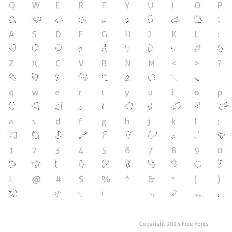 Character Map of MiniPics GlobalSLoose Regular