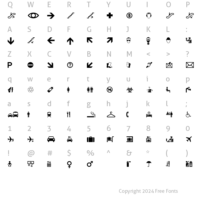 Character Map of MiniPics International Regular