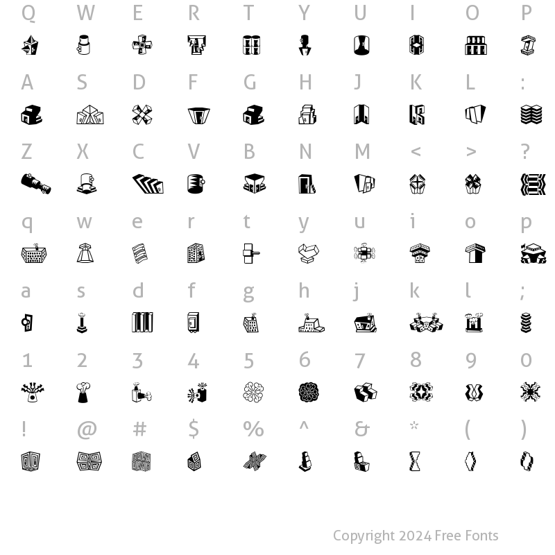 Character Map of MiniPics-LilFeatures LilFeatures