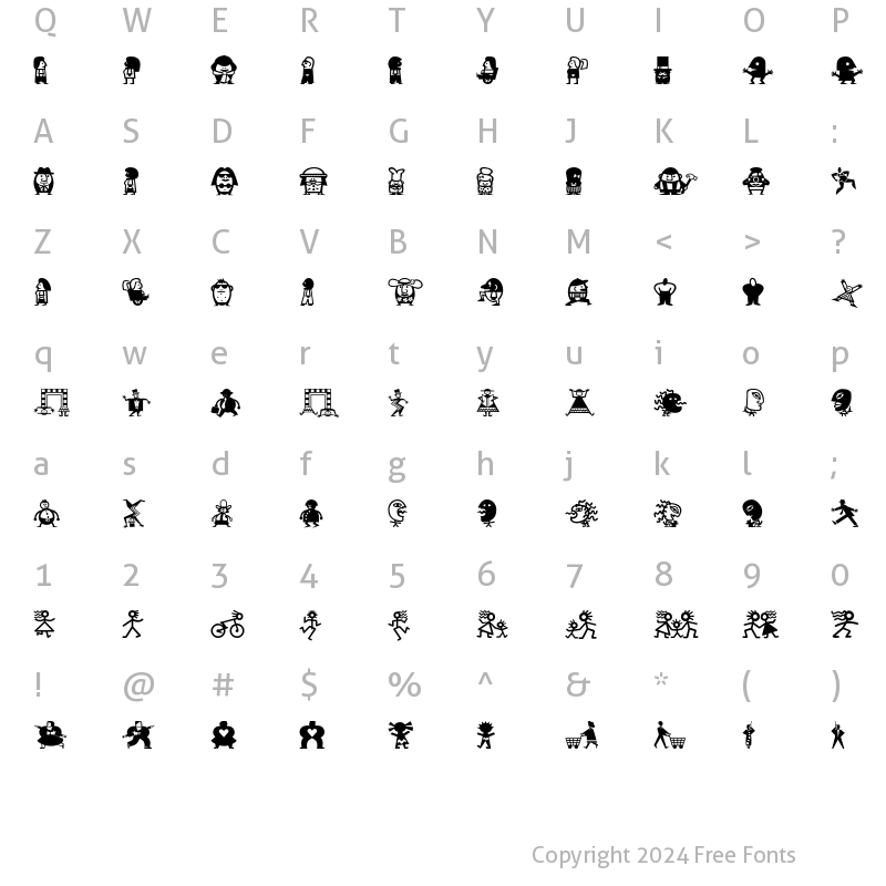 Character Map of MiniPics LilFolks Regular