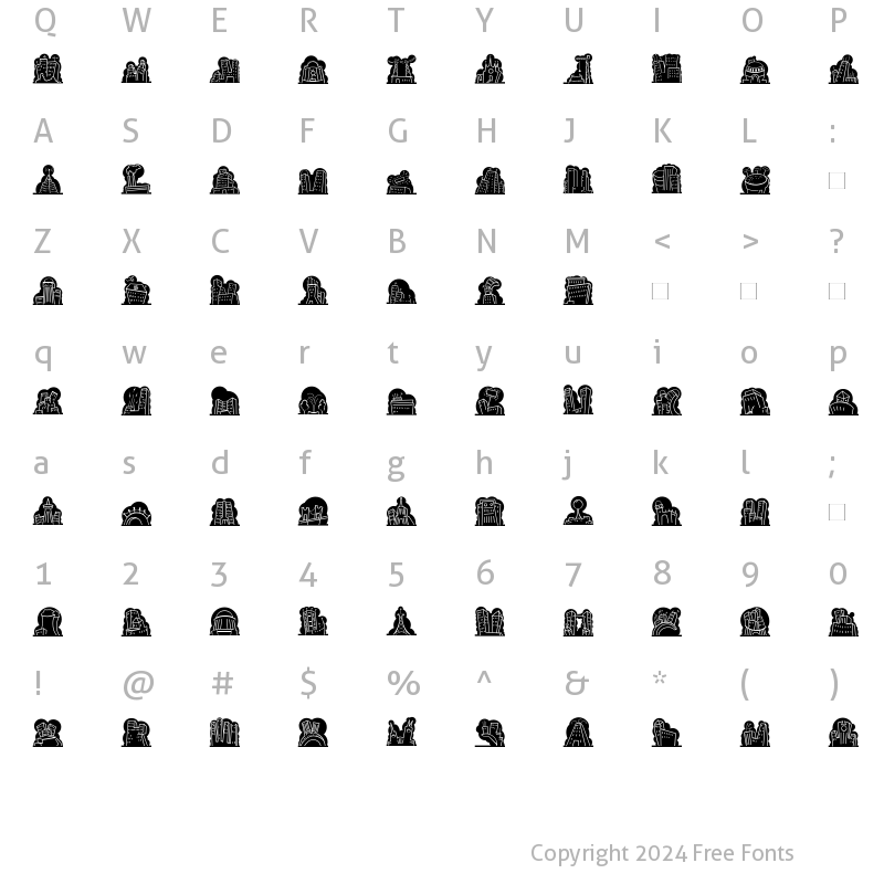 Character Map of MiniPics-NakedCityNight NakedCityNight