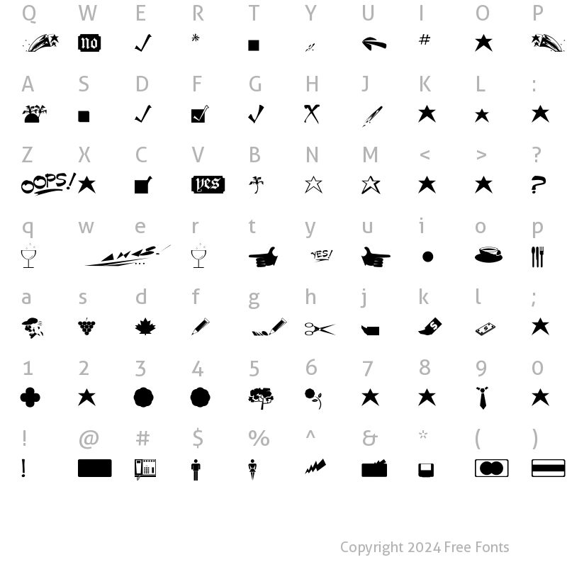 Character Map of MiniPics-Normal Regular