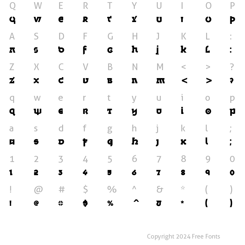 Character Map of MinskaITC Bold