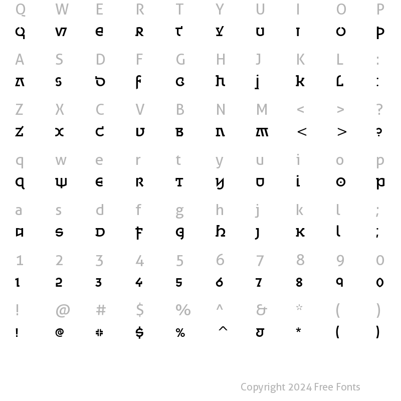 Character Map of MinskaITC-Medium Medium