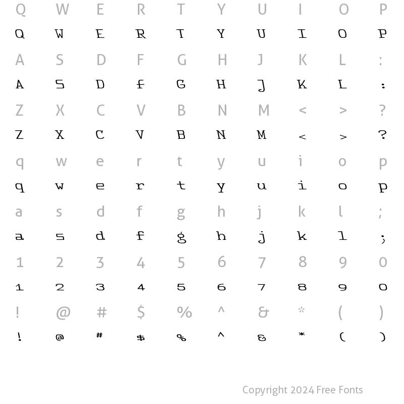 Character Map of Mirror Regular