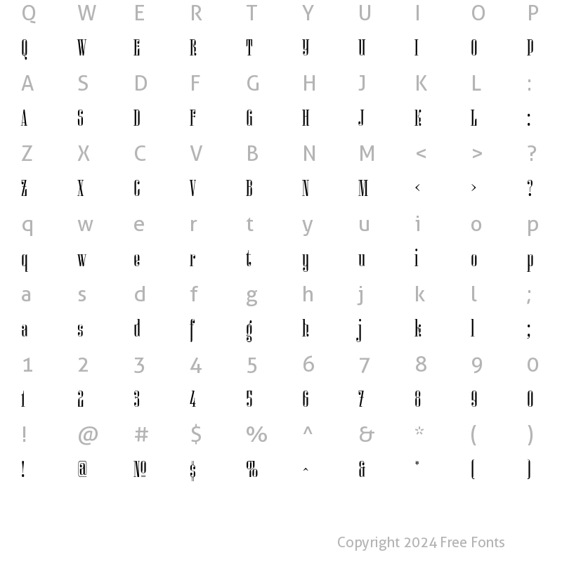 Character Map of Miserichordia Regular