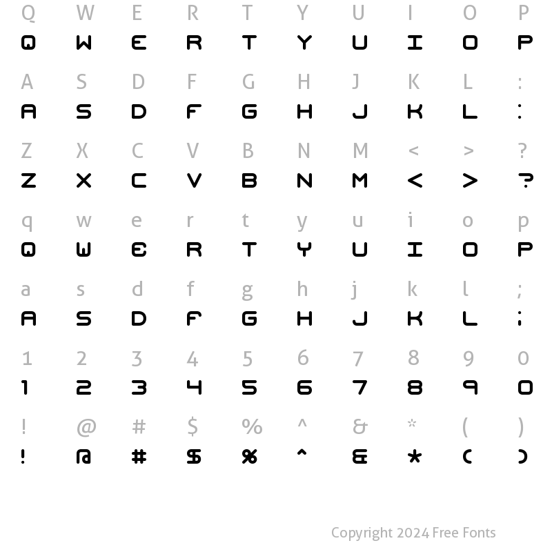 Character Map of Mishmash BRK Regular