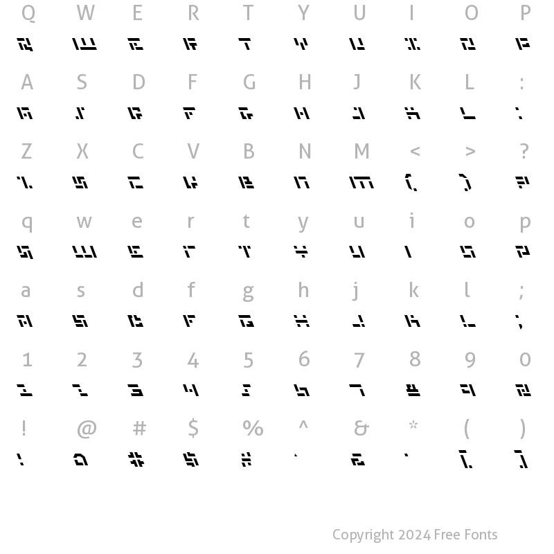 Character Map of Missile Man Leftalic Leftalic