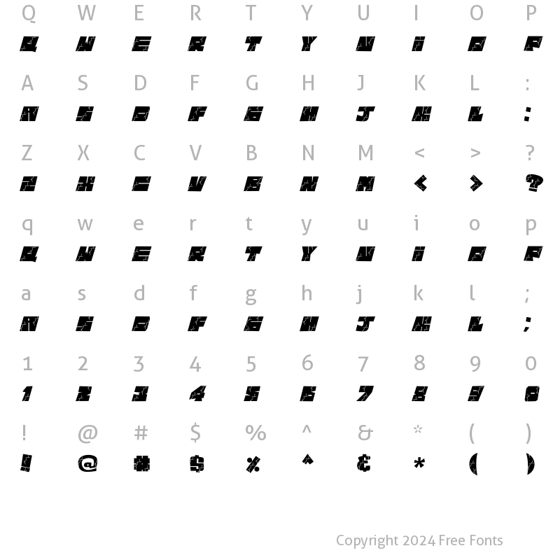 Character Map of Mission Complete Regular