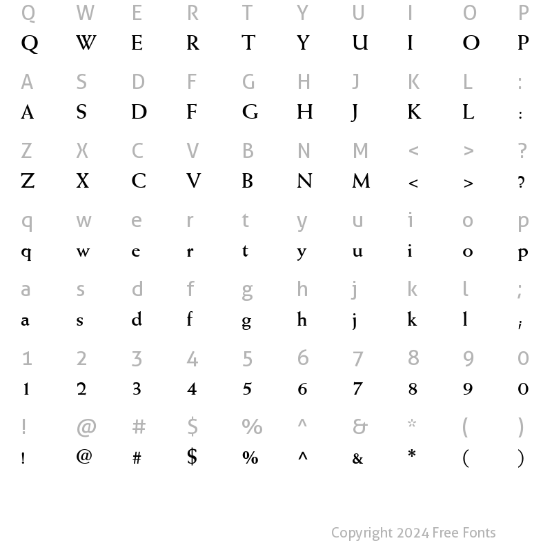 Character Map of Missive SSi Bold