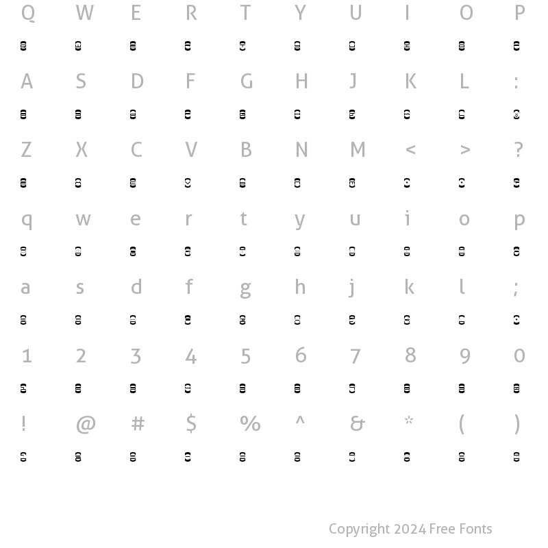 Character Map of Mister Easy Regular