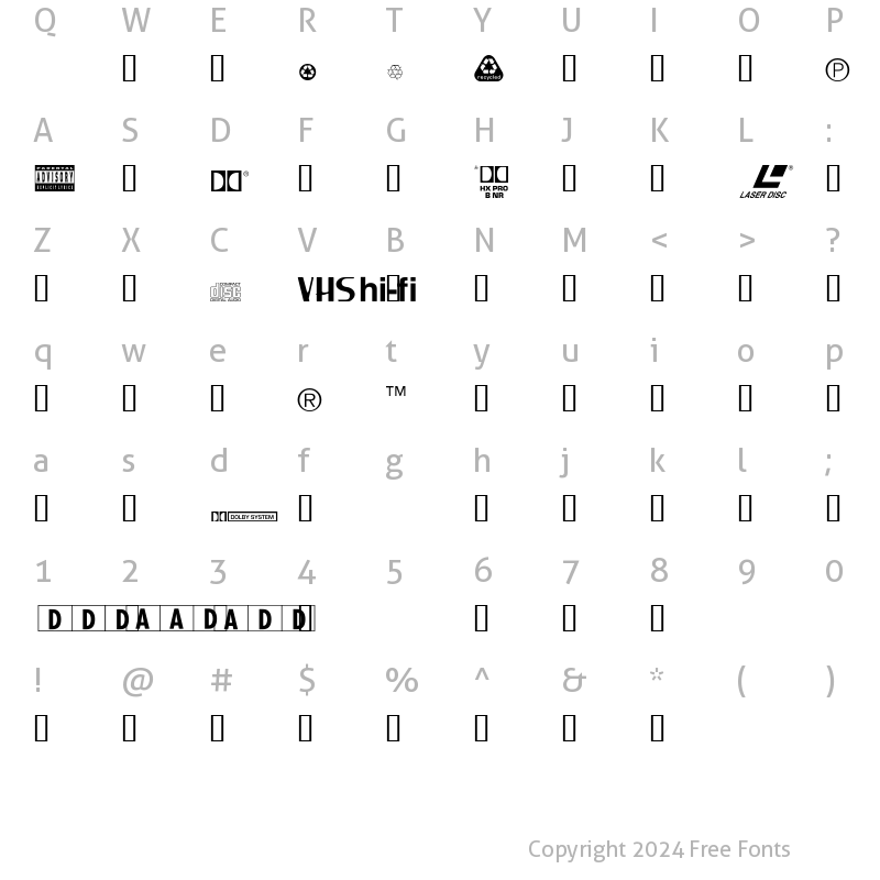 Character Map of MisterToad Regular