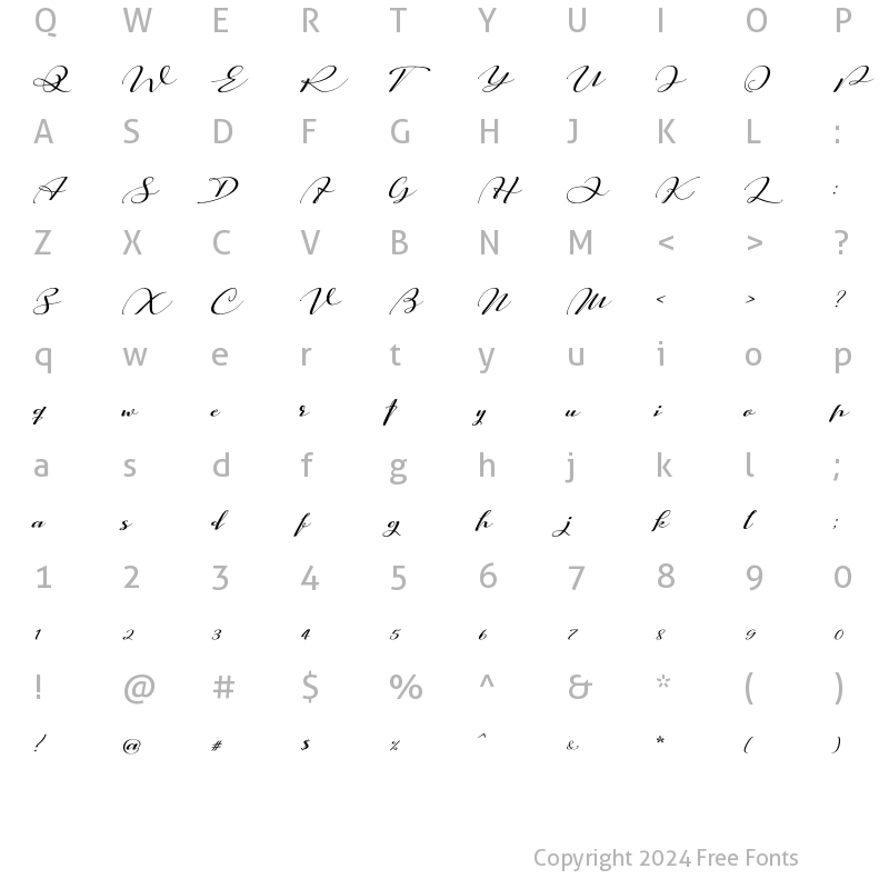 Character Map of Mix Dimly Regular