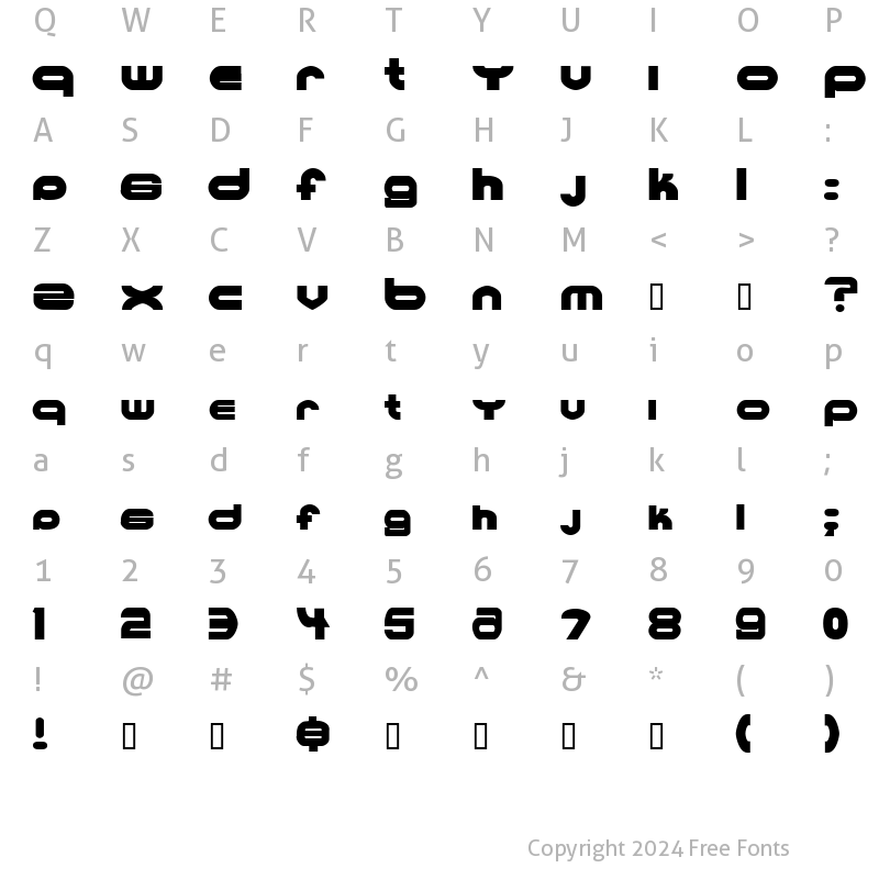 Character Map of MKUltra Regular