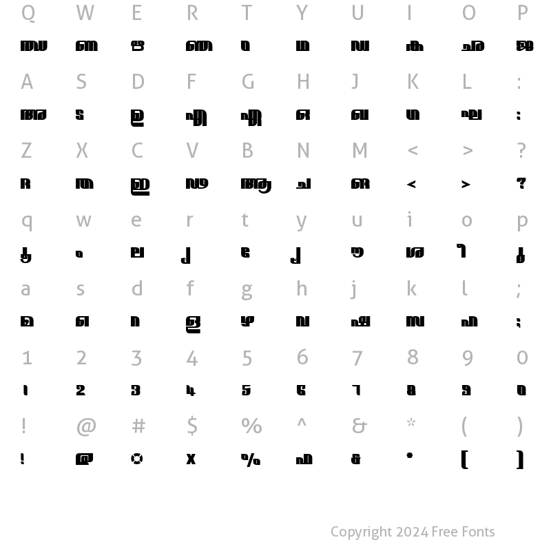 Character Map of ML-TTNarmadaExBold Normal