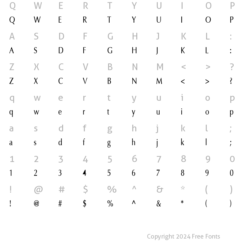 Character Map of MLB-TTAswathi Normal