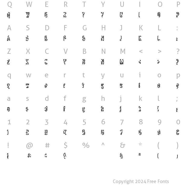 Character Map of Mlurmlry Medium