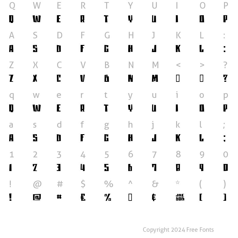 Character Map of moanLisa Regular