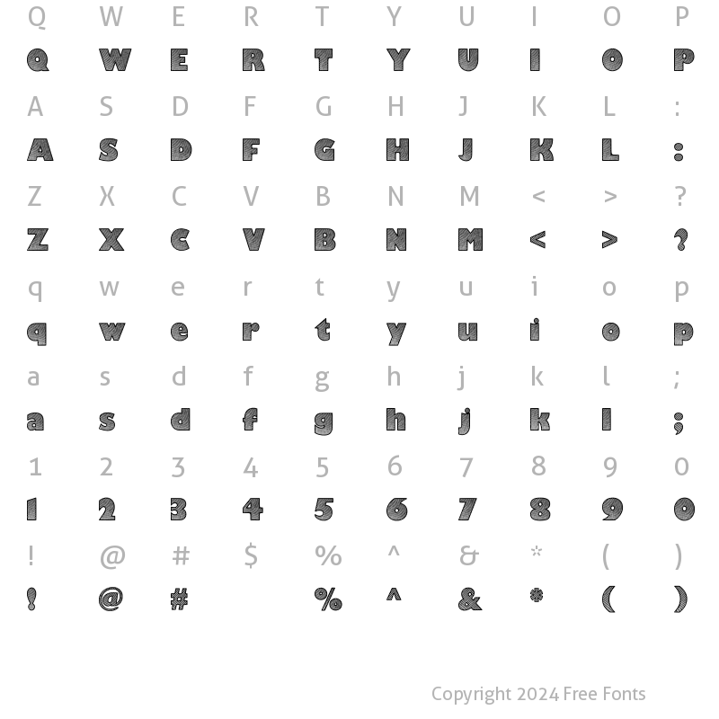 Character Map of Moaren Regular