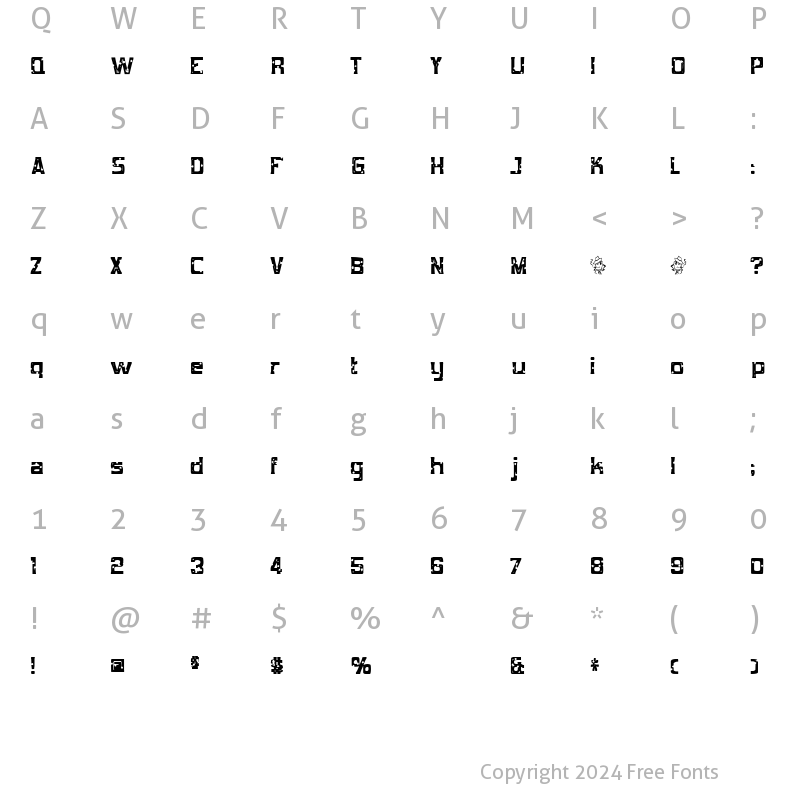 Character Map of Mob Concrete Regular