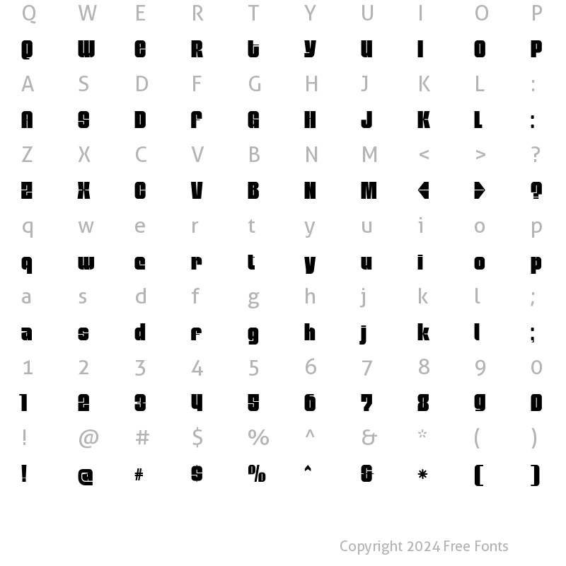 Character Map of MobleySans Regular