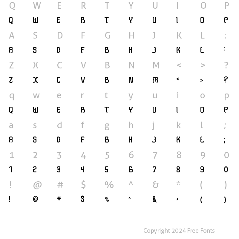 Character Map of Modern Java Regular