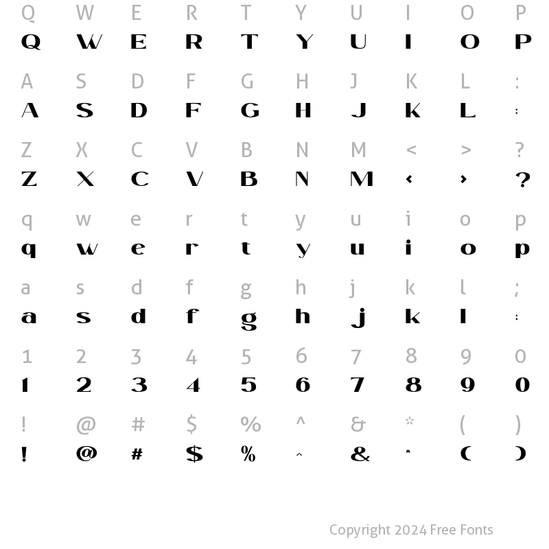 Character Map of Moderrat Semi Light