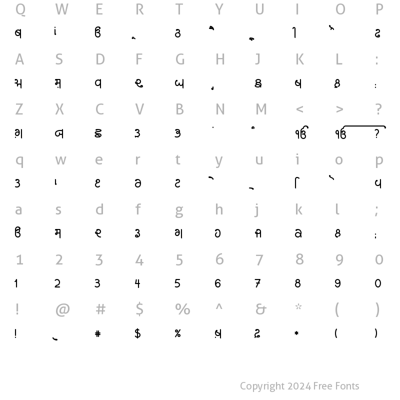 Character Map of Modhera 9 Black Black