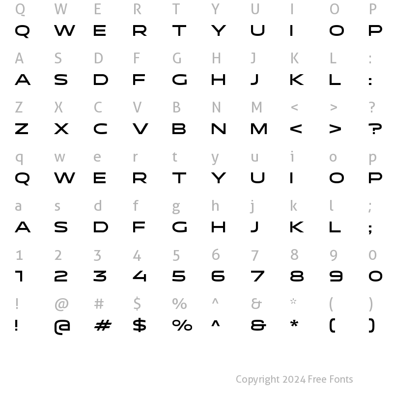 Character Map of Modius Regular