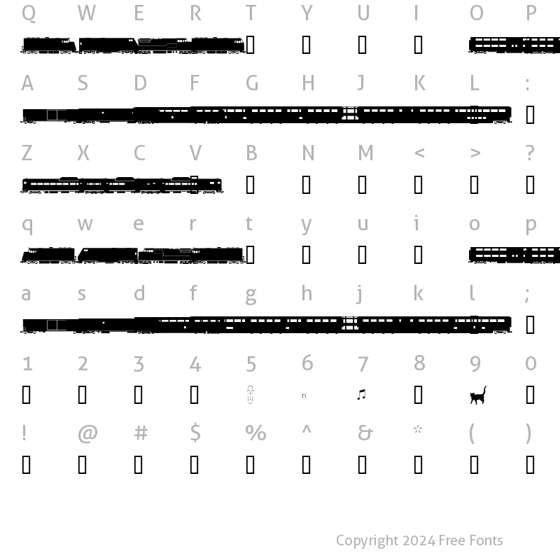 Character Map of ModPassenger Regular