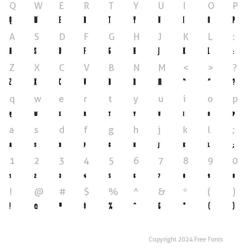 Character Map of ModulaRoundSerifBlackSmallCaps