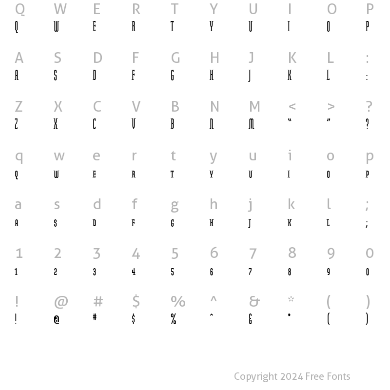 Character Map of ModulaRoundSerifSmallCaps Roman