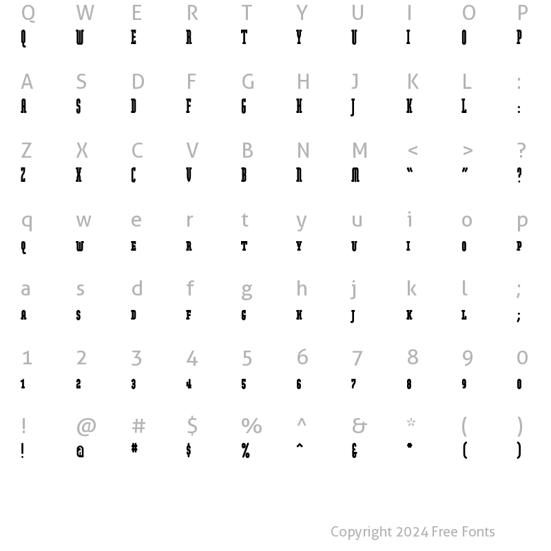 Character Map of ModulaRoundSerifSmCap-Ultra Ultra