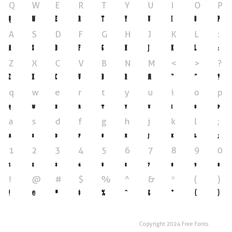 Character Map of ModulaRoundSerifUltraSmCap Round Serif Ultra Sm Cap