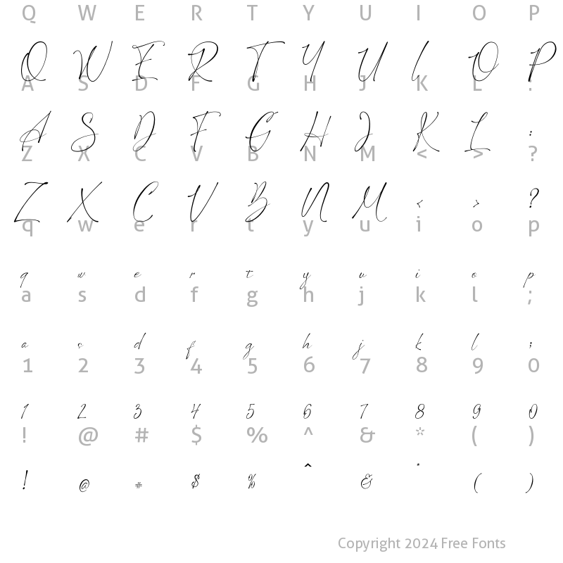 Character Map of Mogenta Signature Regular