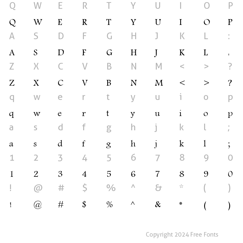 Character Map of Mohamedamer_EBN-ELNILE Regular