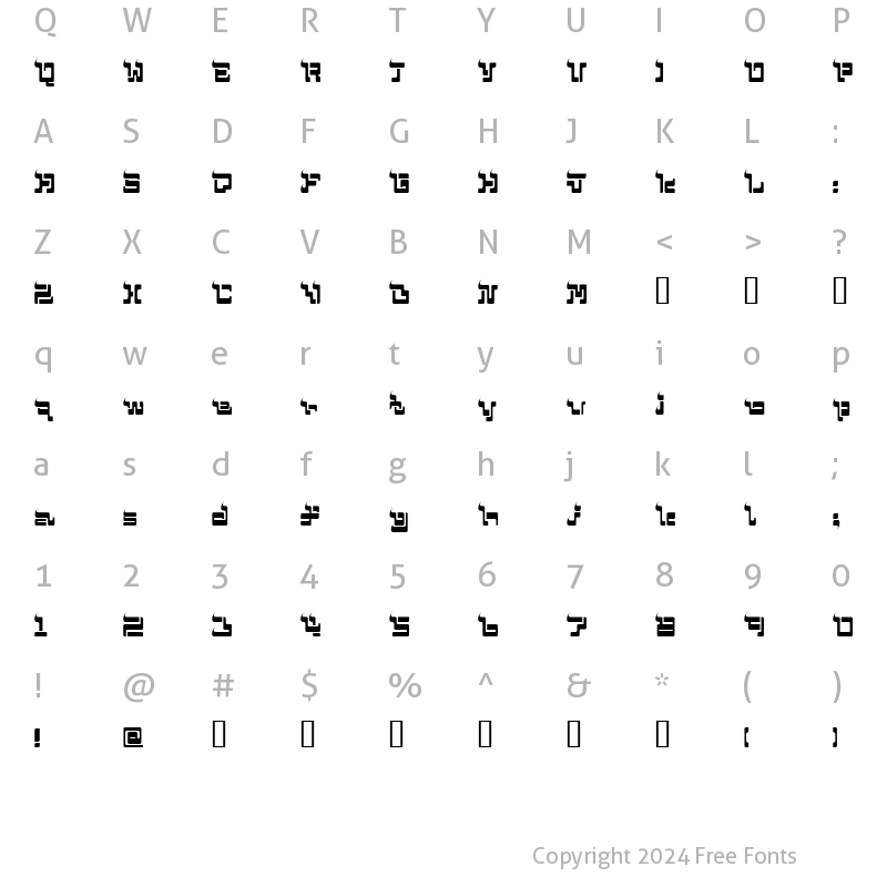 Character Map of mohammed Regular