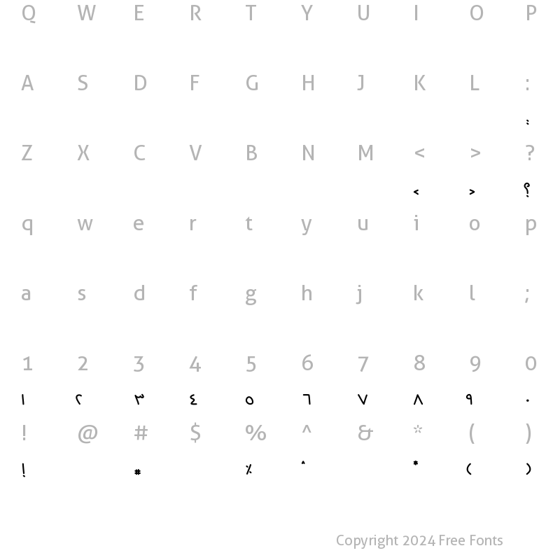 Character Map of Molhim Bold