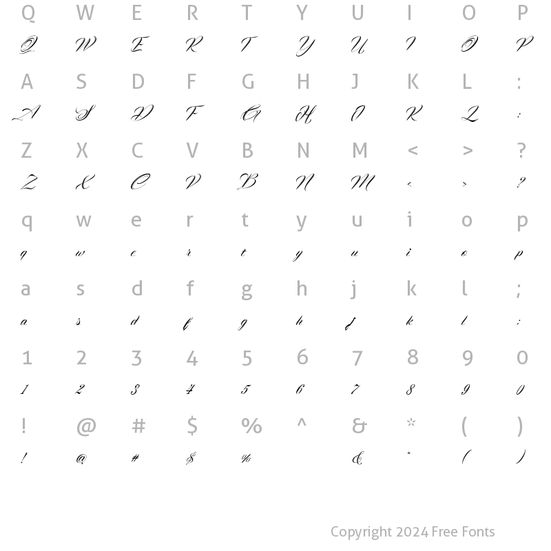 Character Map of Molluska Regular