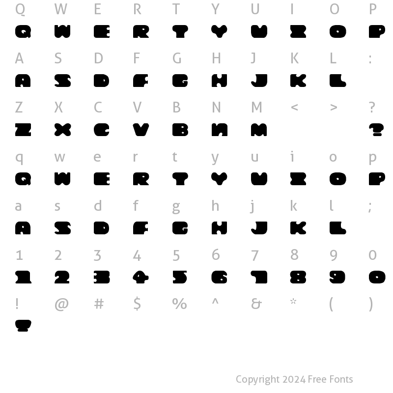 Character Map of MomaGrape Regular